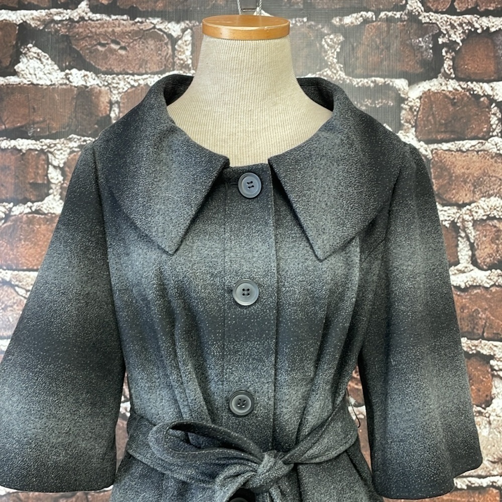 Amber Sun Jacket Women's M Medium Grey Black Buttons Collar - Picture 7 of 16